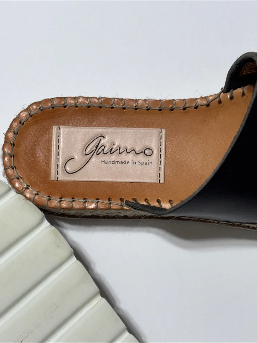 Gaimo Spain Women's Leather Espadrille Platform Sandals Size 39